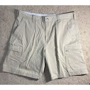 Columbia Cargo Shorts Men's 36 100% Cotton Brown Utility Hiking Outdoor